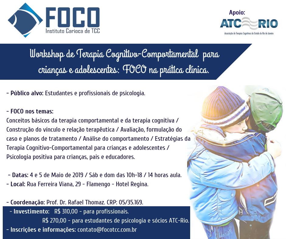 Workshop de TCC para Crianças e adolescentes: FOCO na prática clínica